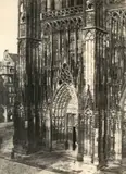 Cathédrale de Strasbourg. Grand Portail Vers 1853 by Charles Marville, Épreuve sur papier salé d'après un négatif papier, de l'imprimerie photographique de Blanq, sold Mar 2015