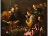 Achill bei den Töchtern des Lycomedes by Gioacchino Assereto, oil on canvas, sold Mar 2024