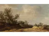 Holländische Landschaft mit Zaun, Lattentor und Staffage by Jan Jozefsz. van Goyen, oil, offered Dec 2024