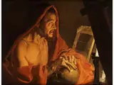 Der Heilige Hieronymus by Matthias Stomer d. Ä., oil on canvas, sold Mar 2024