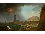 Aufziehendes Unwetter by Joseph Vernet, oil on canvas, offered Jun 2023