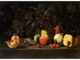 Stillleben mit Früchten by Bartolomeo Cavarozzi, oil on canvas, sold Apr 2020