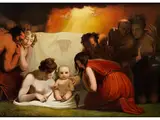 Allegorie auf die Geburt Shakespeares by George Romney, oil on canvas, sold Sep 2022