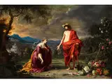 Jesus als Gärtner vor der Knienden Maria Magdalena (noli me Tangere) by Guilliam  Forchondt the Younger, oil on copper, sold Dec 2018