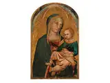 Madonna mit dem Kinde by Giacomo di Mino del Pellicciaio, tempera, offered Sep 2018