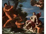 Die Schöne Galatea Wird von Polyphem Besungen by Giacinto Gimignani, oil on canvas, sold Apr 2018