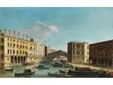 Venedig – Canal Grande mit Blick auf die Rialtobrücke by Apollonio Facchinetti, oil on canvas, sold Sep 2025