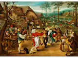 Bauerntanz Beim Hochzeitsfest by Pieter Brueghel d. Ä., oil on panel, sold Mar 2026