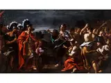 Abigail und David by Giovanni Battista Beinaschi, oil on canvas, sold Sep 2025