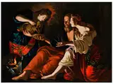 Loth und Seine Beiden Töchter by Utrechter Caravaggist des 17. Jahrhunderts, oil on canvas, sold Mar 2022