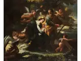 Ruhe auf der Flucht Nach Ägypten by Luca Giordano, oil on canvas, offered Sep 2019