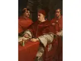 Papst leo x mit Zwei Kardinälen by Kopist nach Raffael, oil on canvas, offered Sep 2018