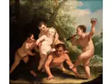 Spielende Putti by Antonio Bellucci, 1654 Venedig – 1726 Pieve di Soligo, oil on canvas, offered Sep 2019