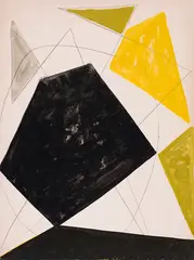 Untitled by Manolis Calliyannis, mixed media on paper, sold Oct 2020