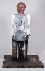 The Stranger's Return by Huma Bhabha, mixed media sculpture, sold Sep 2020