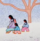Going Home by Cecil Youngfox, acrylic on canvas, sold Aug 2020