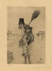 Le vidangeur by James Ensor, 1896, Radierung auf Japan, sold May 2014