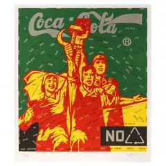 Great Criticism: Coca Cola (Green) by Wang Guangyi, Lithograph in colors, sold Oct 2023