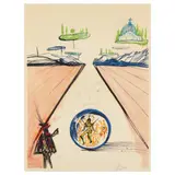 Intra-Uterine Paradesiac Locomotion (from Imaginations and Objects of the Future ) by Salvador Dalí, Lithograph and etching in colors, sold Oct 2023