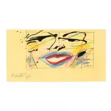 Sally by Marcus Reichert, Ink and crayon on paper, sold Oct 2023