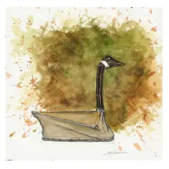 My Goose Study by Bob Timberlake, Graphite and watercolor on paper, sold Oct 2023