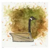 My Goose Study by Bob Timberlake, Graphite and watercolor on paper, sold Oct 2023