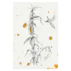 My Corn Study by Bob Timberlake, Graphite and watercolor on paper, sold Oct 2023