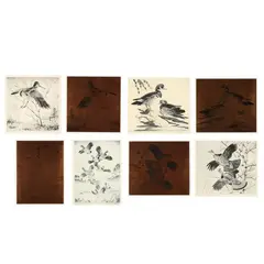 Four Waterfowl Etchings with Accompanying Copper Plates by Churchill Ettinger, Two include four etchings, sold Oct 2023