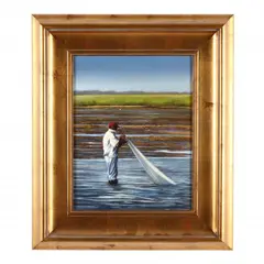 Oyster Farm by Mark Kelvin Horton, Oil on canvas, sold Oct 2023