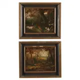 A Pair of Fox Hunt Paintings by Tom Hold, Oil on canvas; the first signed at lower right, sold Oct 2023
