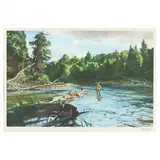 Fine Trout Fishing by Ogden Pleissner, Color lithograph on paper after the original watercolor, sold Oct 2023