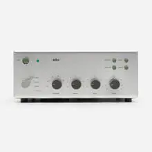 CSV 250 amplifier by Dieter Rams, 1966, enameled steel, transfer-printed aluminum, plastic, sold Aug 2022