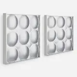 Bubble mirrors, pair by Ram Products, c. 1970, acrylic mirror, aluminum, sold Aug 2022