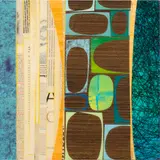 Untitled by Rex Ray, 2005, mixed media collage with resin on panel, sold Mar 2024