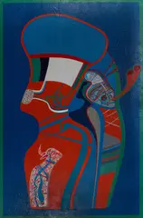 Metaphysical Profile by Mihail Chemiakin, 1978, oil on canvas, sold Mar 2024