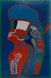 Metaphysical Profile by Mihail Chemiakin, 1978, oil on canvas, sold Mar 2024