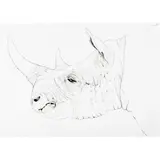 Rhino by Beth Van Hoesen, 1985, etching, sold Mar 2024