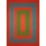 Reflections II - Red Line by Richard Anuszkiewicz, 1979, screenprint with hand-painted acrylic on gessoed masonite, sold Mar 2024