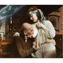 Untitled by Jan Saudek, gelatin silver print handcolored, sold Mar 2024