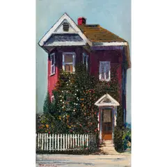 Red House by Ben Abril, oil on canvas, sold Mar 2024