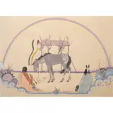Untitled by Archie Blackowl, 1940, tempera on paper, sold Mar 2024