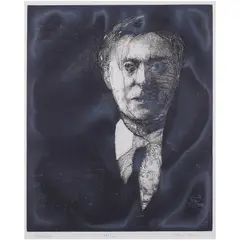 Portrait of Alban Berg by Charles Wells, 1966, etching, sold Mar 2024