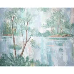 Untitled (Landscape) by Stephen Kaye, oil on canvas, sold Mar 2024