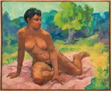 Seated Nude Woman by Robert B. Anderson, Oil on Canvas, sold Jul 2025