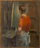 Fellow Student by Michael McDonnell, 1959, Oil on Canvas, sold Jul 2025