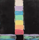 Jacobs Ladder by Domenick Capobianco, 1972, Acrylic on Board, sold Jul 2025