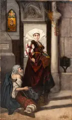 Charity by H Richter, Oil on Canvas, sold Jul 2025