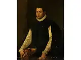 Bildnis Eines Jungen Edelmanns mit Buch und Einem Hund by Bartholomeo Passarotti, oil on panel, sold Sep 2017