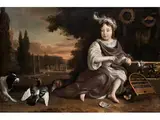 Portraitbildnis des Prinzen von Oranien mit Vogelkäfig in Parklandschaft by Jan Weenix, oil on canvas, offered Jun 2024