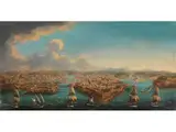 Vedute der Befestigten Inselstadt Malta by Tommaso Ruiz, oil on canvas, sold Mar 2024